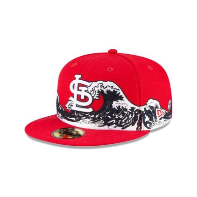 Sapca New Era St. Louis Cardinals MLB Wave 59FIFTY Fitted - Rosii